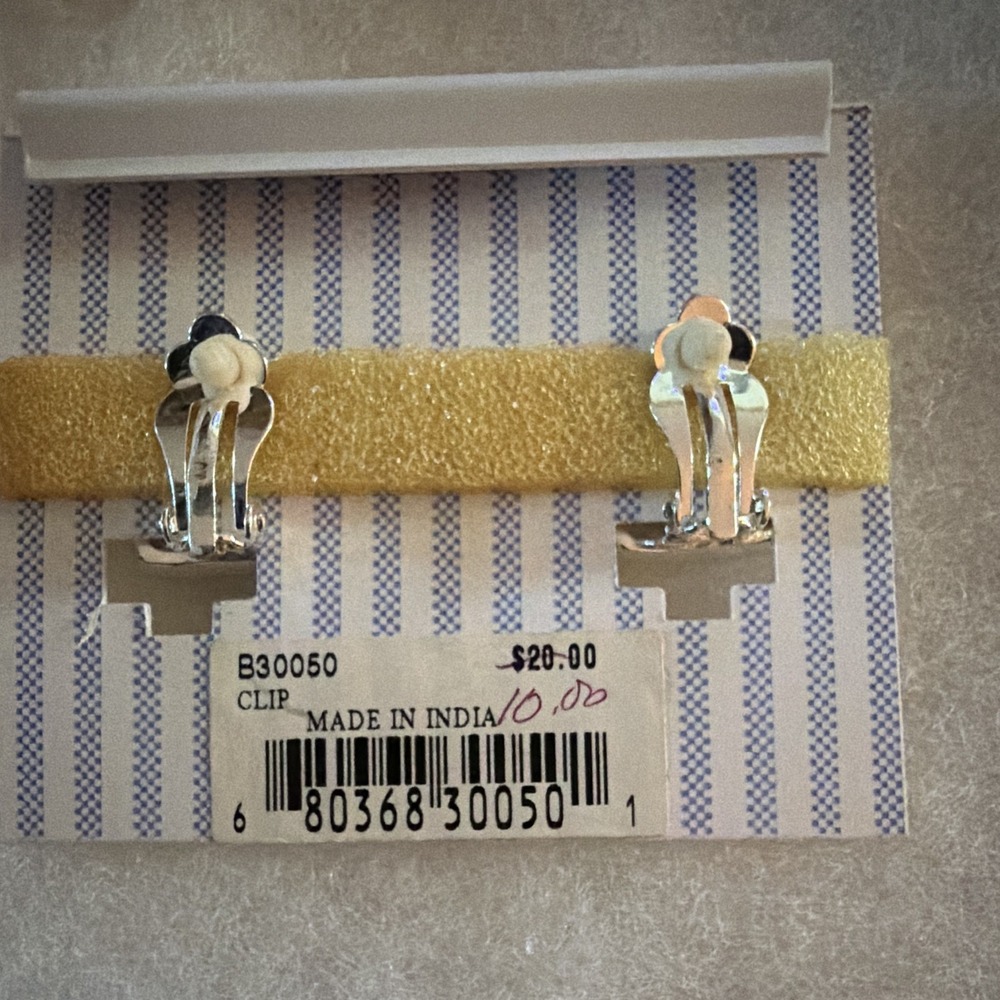 Tommy Hilfiger Silver Tone Earrings. Patriotic. Clip-on. Y2K. - Picture 2 of 2